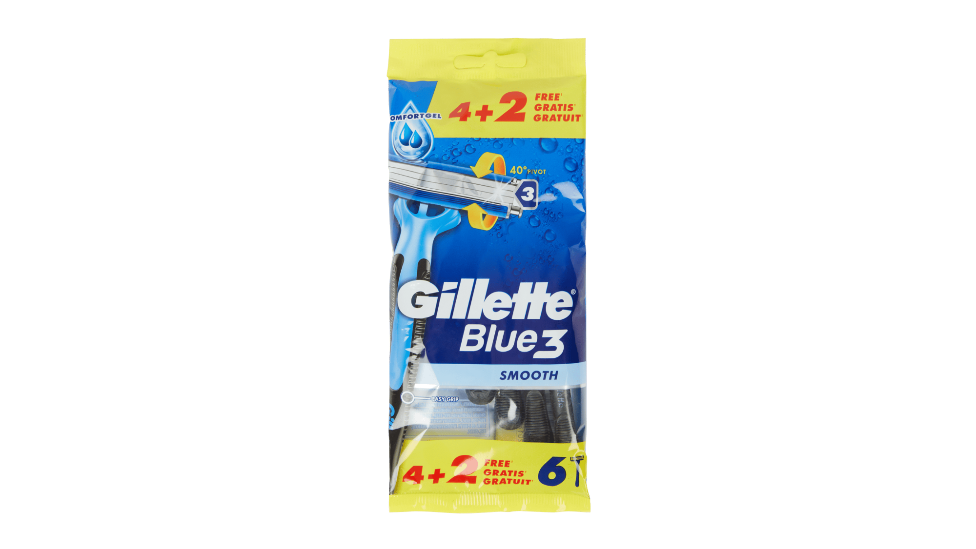 Gillette Blue3 Smooth Disposable Razors 6 Pack